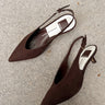 Dolce Vita Alenna Dark Brown Suede Heel - flat lay view