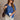 Lainey Navy Cotton Short Sleeve Top - front view