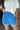 Erin Blue & White Active Shorts - front view