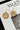 Shiloh Gold & Silver Cross Medallion Earrings - front and back flat lay