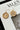 Shiloh Gold & Silver Cross Medallion Earrings - front and back flat lay