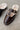 Harlah Chocolate Leather Plush Flats- front view