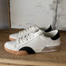 Dolce Vita Zina Sneaker in White Black Leather- left side angle view