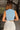 Tinley Light Blue Cropped Denim Vest - back view