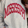 Mississippi Reversible Mock Neck Sweatshirt- front top view