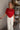 Liana Red Open Knit Poncho Top- front view