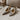 Solana Blue & Ivory Slingback Tie Heel- close up front view
