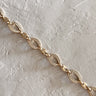 Hazel Gold Hammered Medallions Chain Belt- close up top view