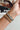 Odette Silver Square Face Watch - back view on model