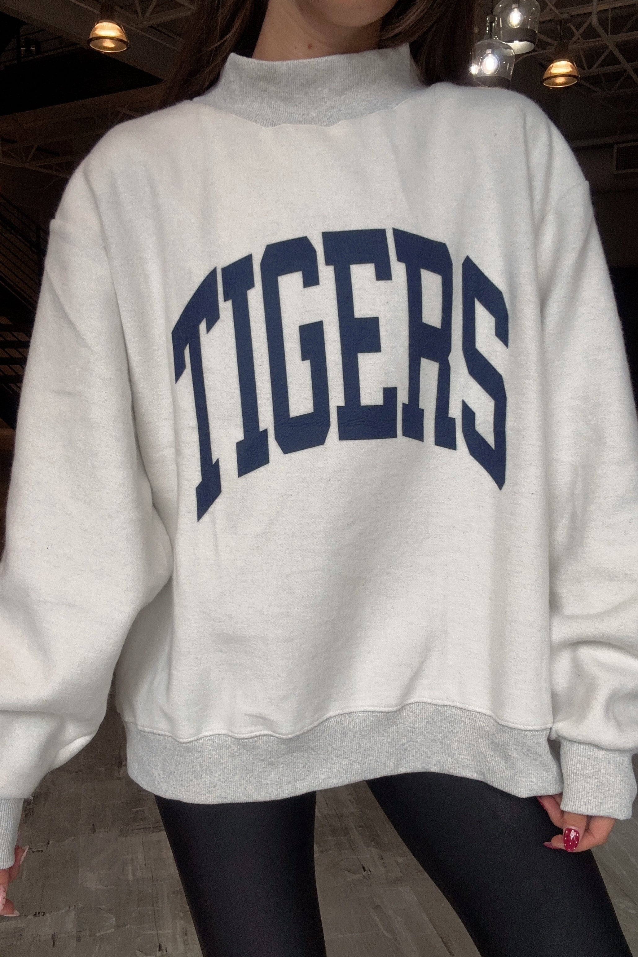 Auburn Reversible Mock Neck Sweatshirt- top front view