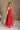 Marbella Red Strapless Belted Midi Dress - full side view