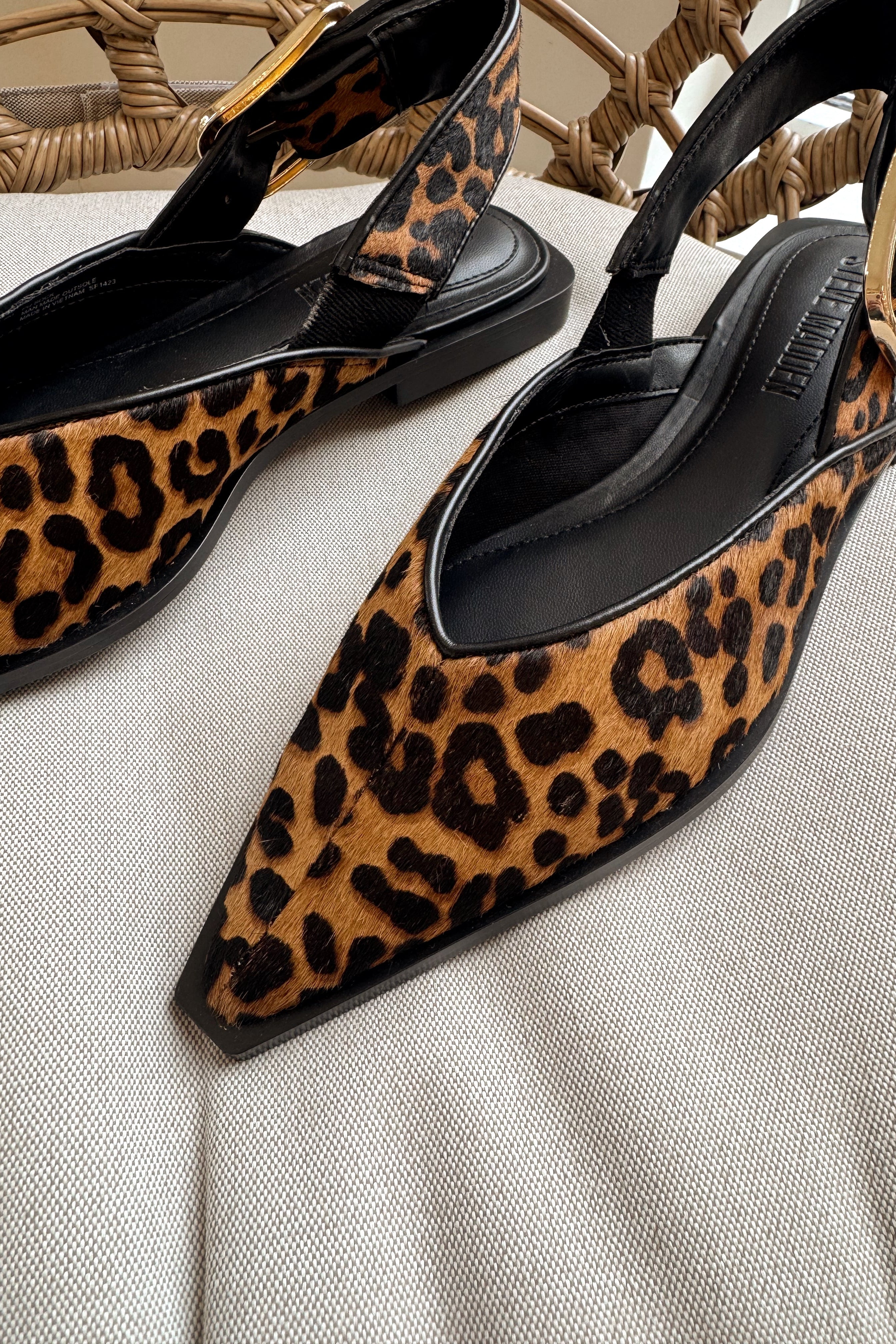 Steve Madden Shay Leopard Pointed Toe Flat front view