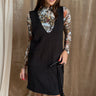 Amy Sleeveless Knit Mini Dress - front view - black