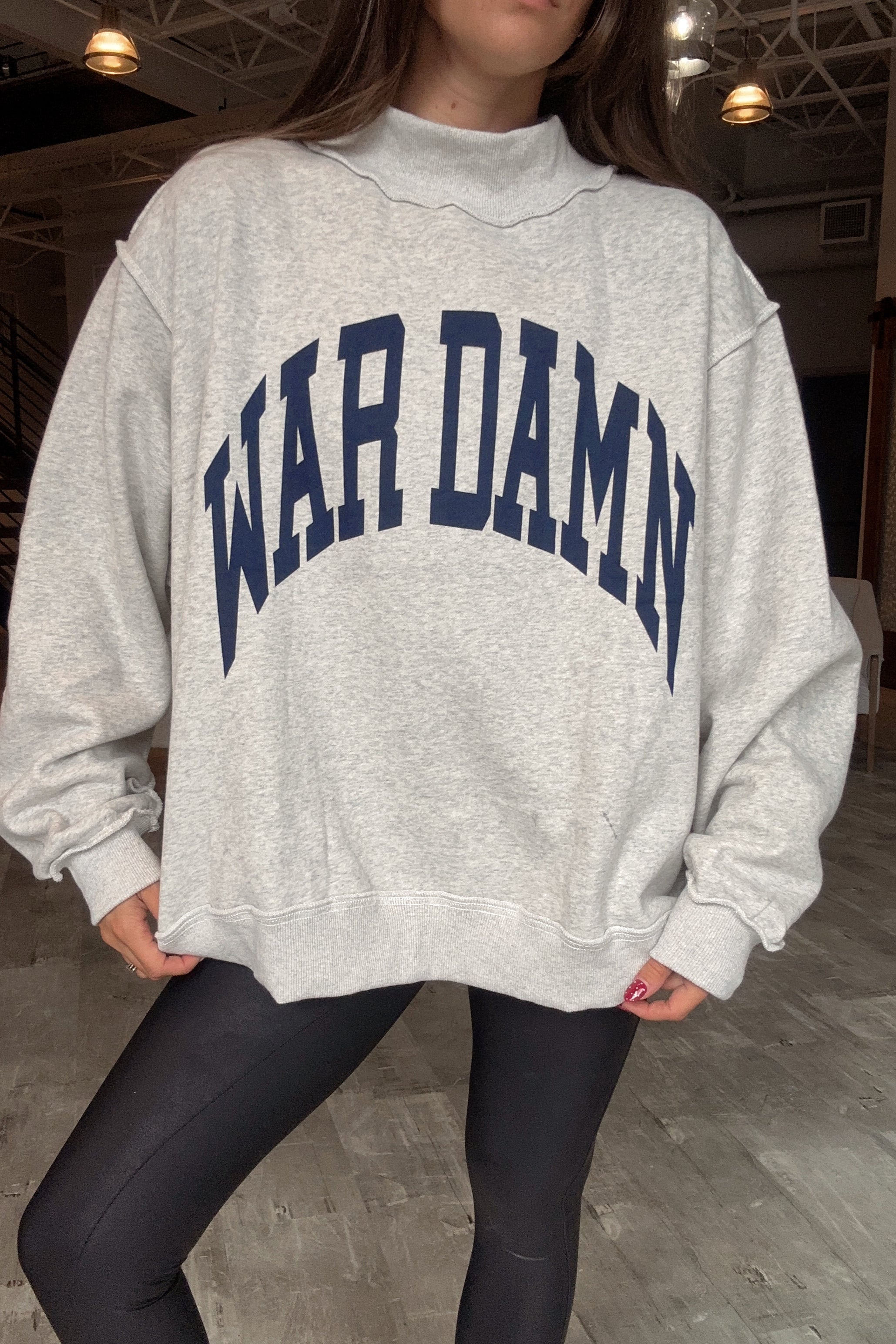 Auburn Reversible Mock Neck Sweatshirt- front view
