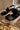 MIA Yuna Black & White Wedge Sandal- front side view