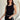 Cami Black & Linen Sleeveless Tank- front view