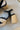 Mia Roxie Natural & Black Sandal Heel - close up heel view