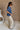 Lainey Navy Cotton Short Sleeve Top - full side view