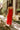 Flora Red Floral Midi Dress- close up back view