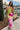 Kali Lime & Fuchsia Floral Midi Dress - full body front view