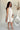 Celeste Natural Linen & Pearls Mini Dress- full side view