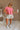 Kennedy Pink Open Back Tee- full body front view
