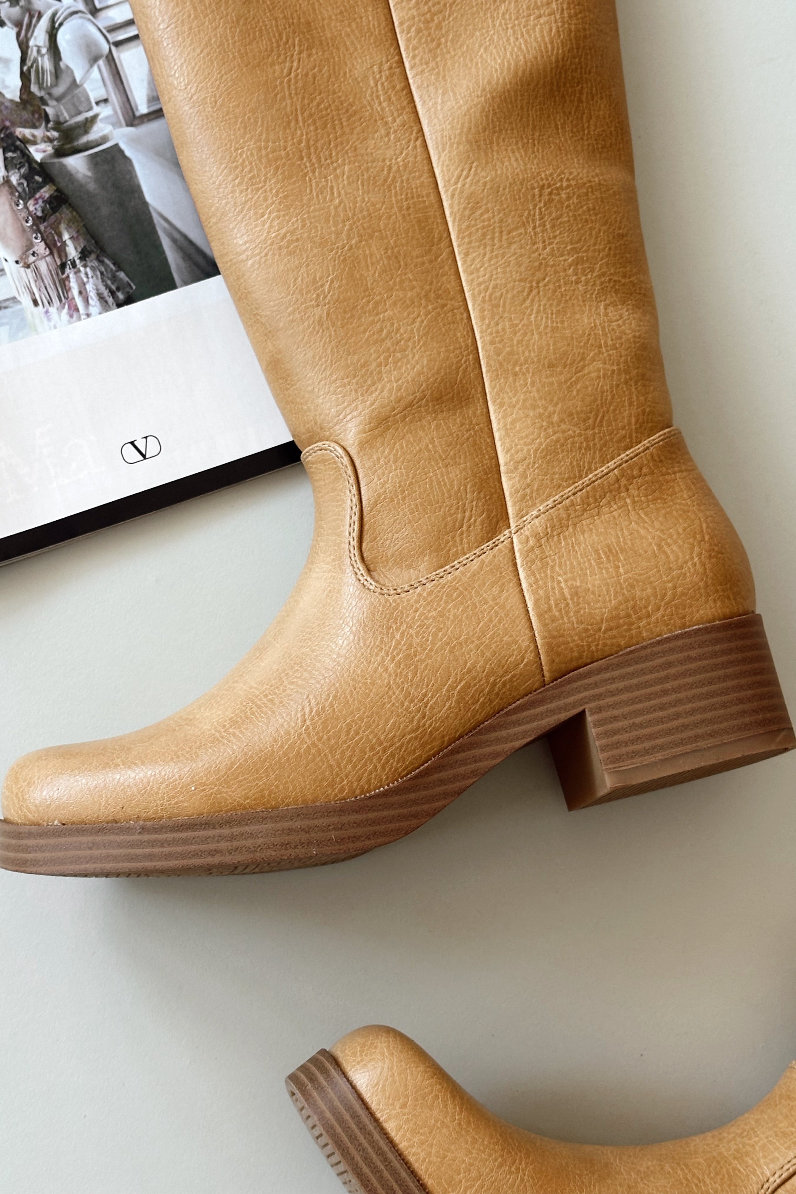 Dirty Laundry Yurie Banana Tall Boot- frontal side view
