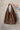 Faye Brown Leather Shoulder Purse- close up front view