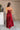 Aurora Burgundy Pleated Satin Maxi Dress - full body back view