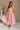 Cali Pink Multi Floral Print Midi Dress - full body front view