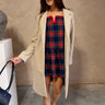 Sloan Oatmeal Collared Midi Coat - front view