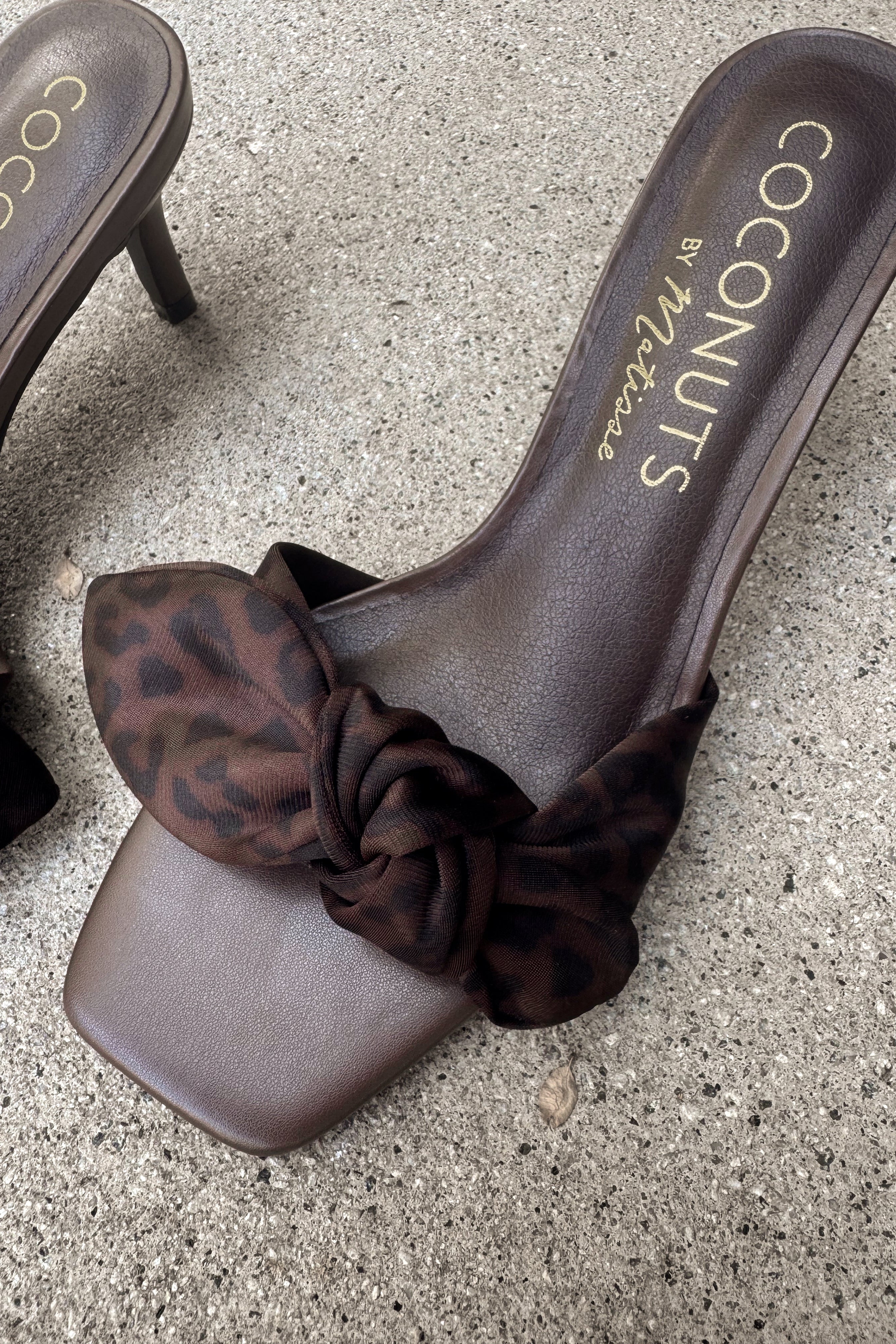 Coconuts by Matisse Uptown Brown Leopard Heel- close up toe view