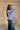 Benson Blue Striped Sweater - side view