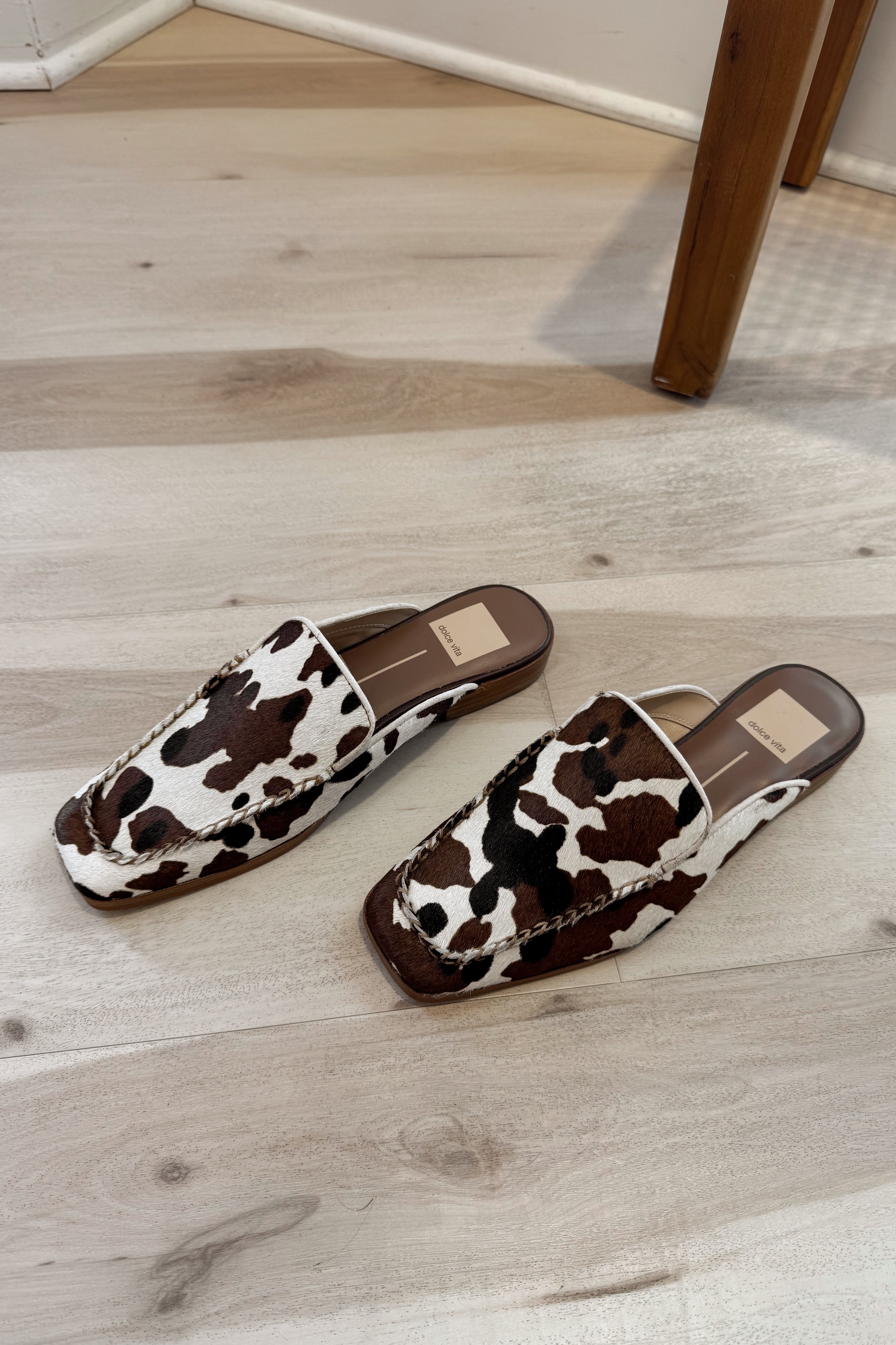 Dolce Vita Bradly Cocoa Taurus Calf Hair Flats- top view