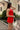 Avery Red Halter Neckline Mini Dress- side view