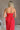 Marbella Red Strapless Belted Midi Dress - upper body back view