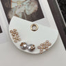 Candice Gold & Pearl Cross Earring Set - flat lay