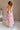 Cali Pink Multi Floral Print Midi Dress - full body back view