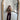 Nikki Brown Fold-Over Waist Pants - full body front view