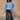 Benson Blue Striped Sweater - full fornt view