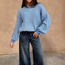 Benson Blue Striped Sweater - full fornt view