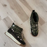 Sorel Whitney III Slip On WP Utility Green/Black Waterproof Boot- flat lay view