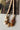 Aurelia Beige Beaded Stone Necklace - close up flat lay