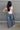 Carson Side Panel Barrel Leg Jeans - full body back view