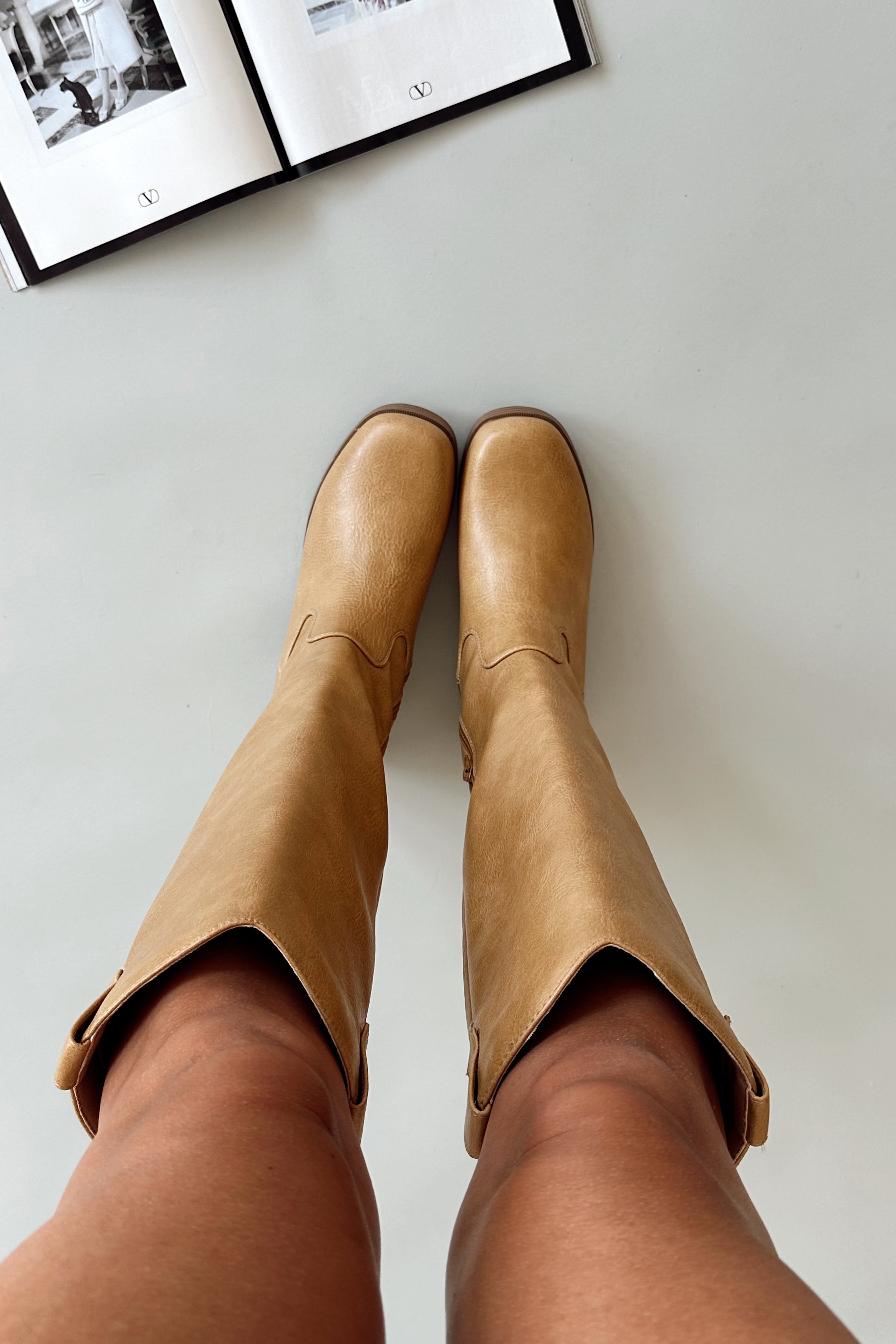 Dirty Laundry Yurie Banana Tall Boot- front top view