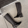 Dolce Vita Kilian H2O Black Leather Boots- full flat lay view