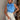 Noelle Blue Tie Neckline Tank- front view