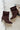 Simone Brown Suede Slouch Boots - side view flat lay 