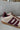 Dirty Laundry Trackstar Taupe Shearling Sneaker- close up back side view