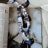 Sophia Blue Multi & Stone Scarf Necklace- full view